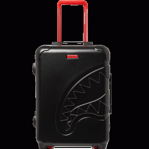 MOLDED SHARKITECTURE BLACK HARDSHELL CARRY-ON LUGGAGE
