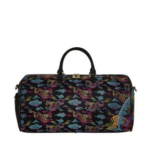 EMBROIDERED DRAGONS DUFFLE