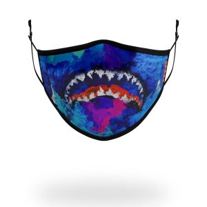 ADULT COLOR DRIP FORM FITTING FACE MASK